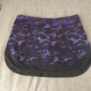 Lululemon purple camo print skirt